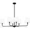 Quoizel Gallagher Linear Chandelier 6 Lights Matte Black GGR642MBK - alternate 1